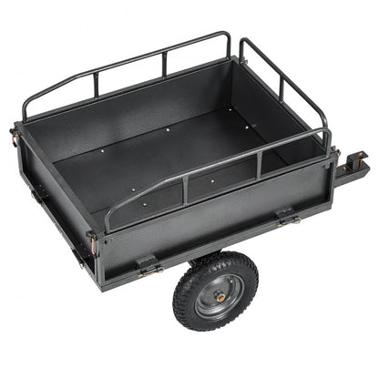 VEVOR Steel Dump Cart 10 Cu. Ft 227 kg for ATV/UTV Trailer Tow Behind Heavy Duty