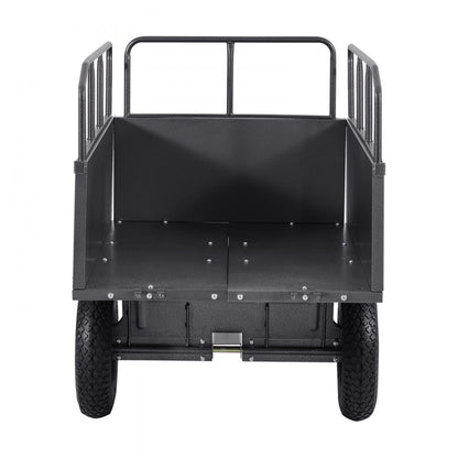 VEVOR Steel Dump Cart 17 Cu. Ft 272 kg for ATV/UTV Trailer Tow Behind Heavy Duty