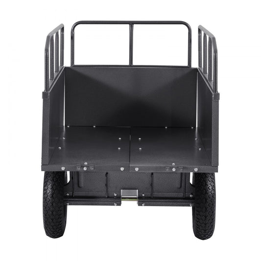 VEVOR Steel Dump Cart 17 Cu. Ft 272 kg for ATV/UTV Trailer Tow Behind Heavy Duty