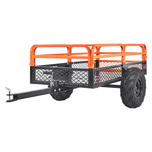 VEVOR Heavy Duty Steel ATV Dump Trailer, 1500-Pound Load Capacity 15 Cubic Feet,