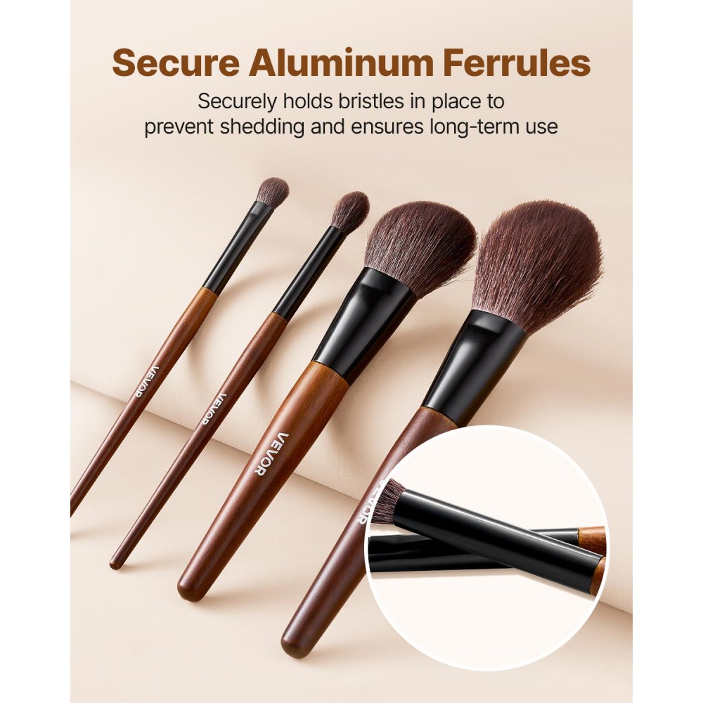 VEVOR 9PCS Makeup Brush Set for Foundation Blending Eyeshadow with Soft Bristles