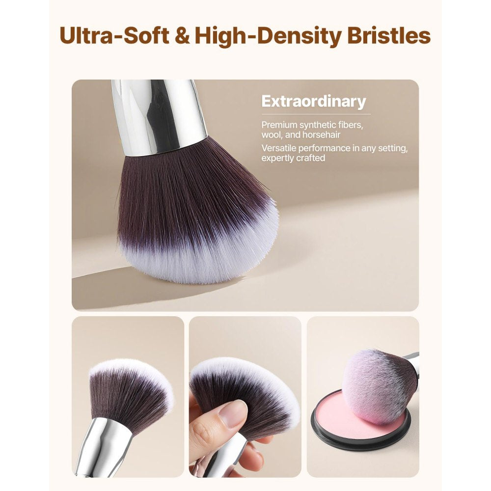 VEVOR 34PCS Makeup Brush Set for Foundation Blending Eyeshadow with Soft Bristle