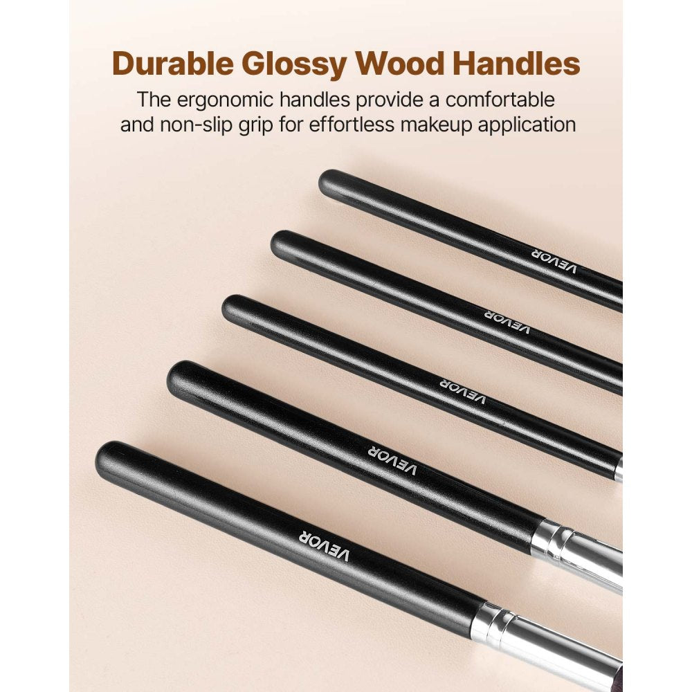 VEVOR 34PCS Makeup Brush Set for Foundation Blending Eyeshadow with Soft Bristle
