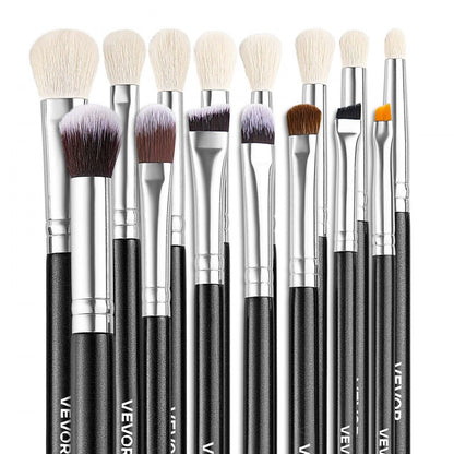 15PCS Makeup Brush Set for Foundation Blending Eyeshadow with Soft Bristle