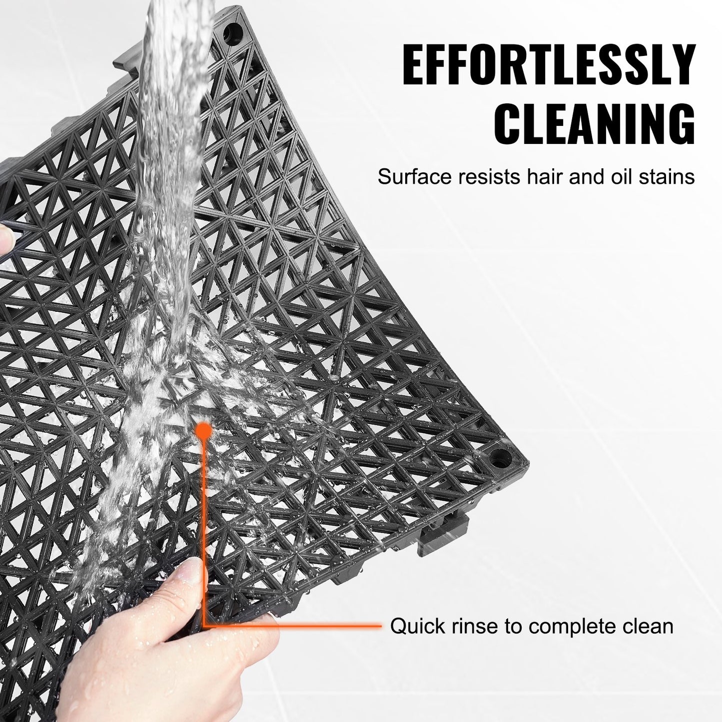 VEVOR Modular Interlocking Cushion, 50 Pack 30 x 30 cm Splicing Drainage Mats, PVC