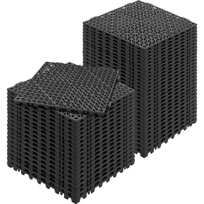 VEVOR Modular Interlocking Cushion, 50 Pack 30 x 30 cm Splicing Drainage Mats, PVC