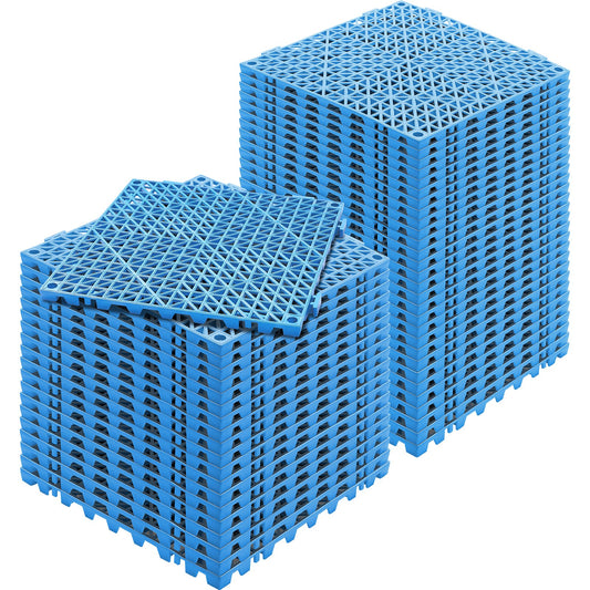 VEVOR Modular Interlocking Cushion, 50 Pack 30 x 30 cm Splicing Drainage Mats, Soft