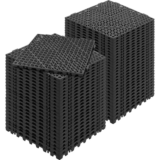 VEVOR Modular Interlocking Cushion, 55 Pack 30 x 30 cm Splicing Drainage Mats, PVC