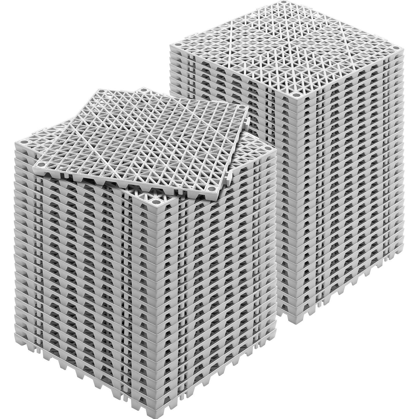 VEVOR Modular Interlocking Cushion, 55 Pack 30 x 30 cm Splicing Drainage Mats, Soft