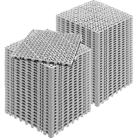 VEVOR Modular Interlocking Cushion, 55 Pack 30 x 30 cm Splicing Drainage Mats, Soft