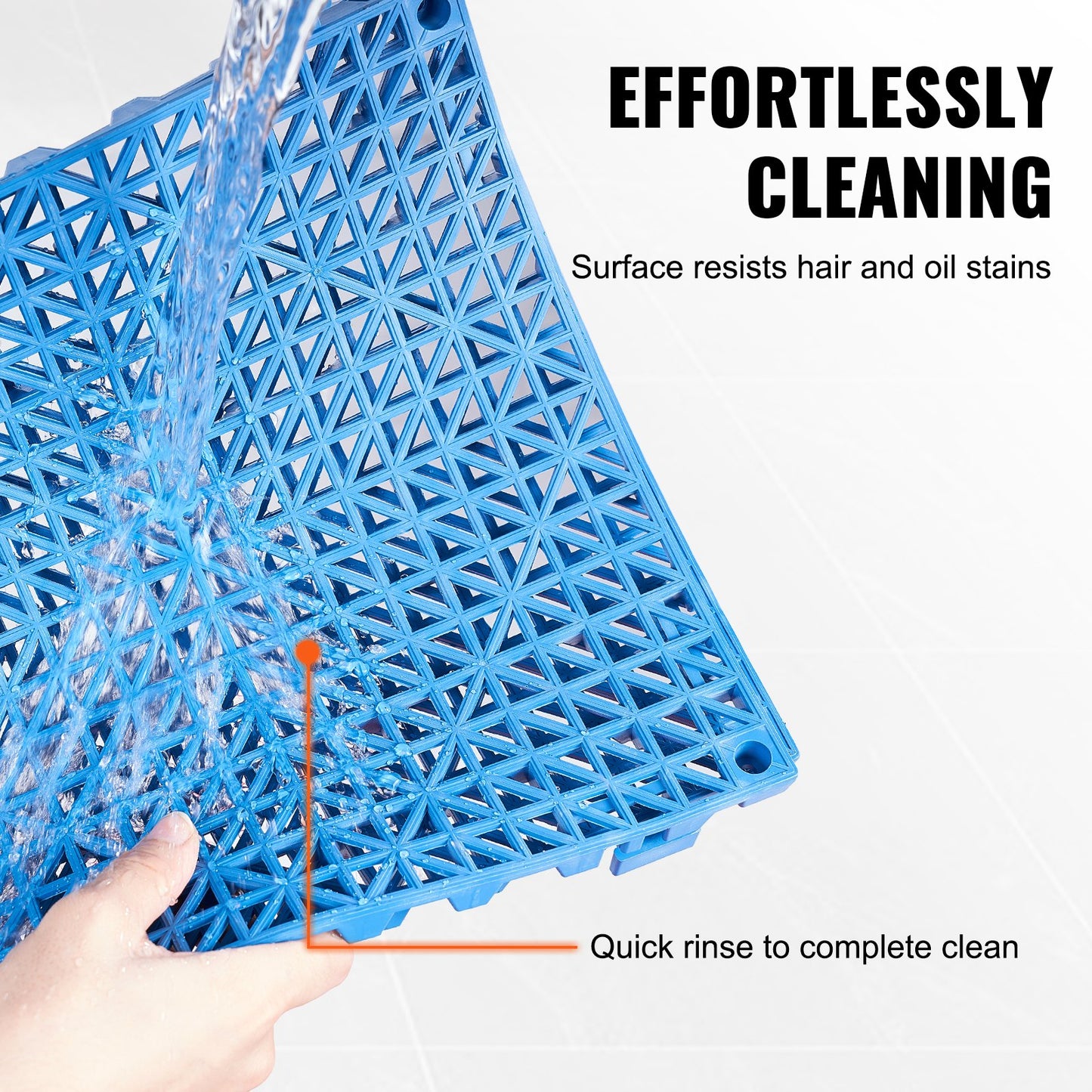 VEVOR Modular Interlocking Cushion, 55 Pack 30 x 30 cm Splicing Drainage Mats, Soft