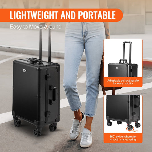 Professional Rolling Makeup Case with Adjustable Legs and Large Capacity Storage