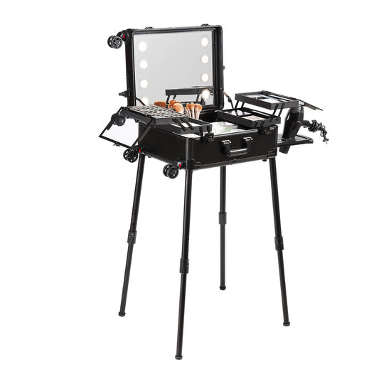 VEVOR Professional Rolling Makeup Train Case Cosmetic Storage Free Standing