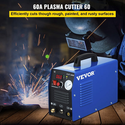 60A Air Plasma Cutter, 14mm Capacity, 220V Inverter Machine