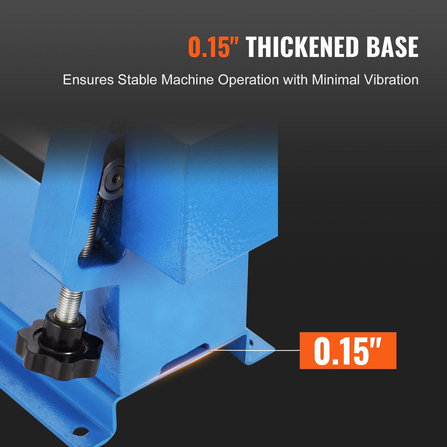 24"x16 Gauge Metal Slip Roller, 610mm Roller, Built-in Gear Guard, Blue