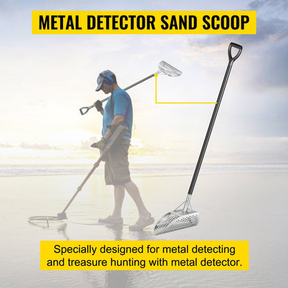 Metal Detector Sand Scoop with 115 cm Carbon Fiber Handle & 10 mm Holes