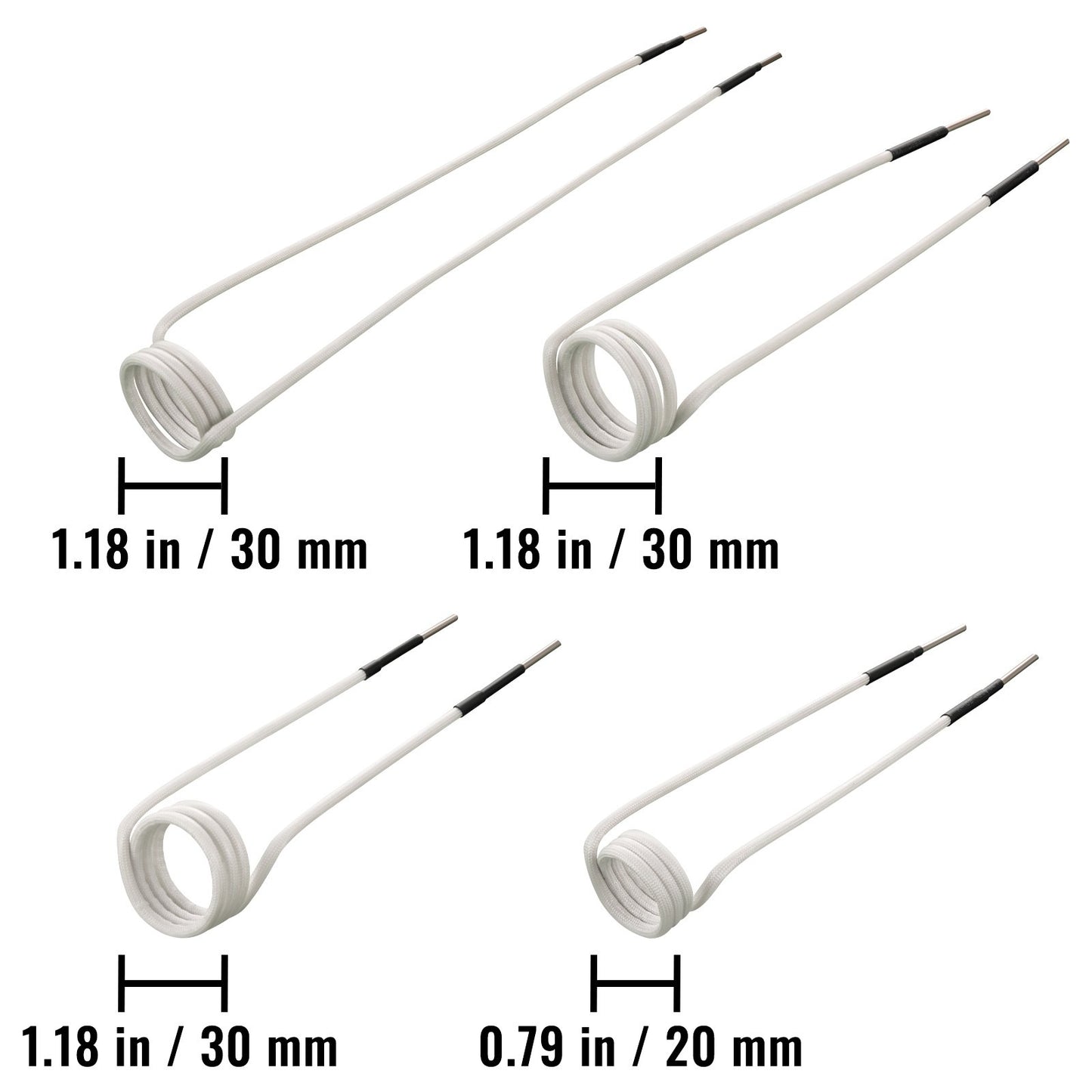 Induction Heater Coil Kit 8PCS Most Used Induction Heater Coils with Varying Lengths, Heat Resistant Induction Heater Tool with Flexibility and Long Lifespan For Removing Rusty Bolts and Nuts