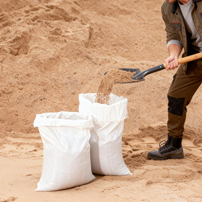Empty Sandbags, 100 Packs 40 x 66 cm, Heavy Duty Sand Bags Sacks with Ties, 22.6kg Capacity Woven Polypropylene Sandbags, Tear-Resistant & UV-Resistant Sand Bags for Flood Protection Barrier