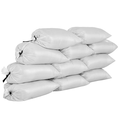Empty Sandbags, 50 Packs 40 x 66 cm, Heavy Duty Sand Bags Sacks with Ties, 22.6 kg Capacity Woven Polypropylene Sandbags, Tear-Resistant & UV-Resistant Sand Bags for Flood Protection Barrier