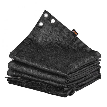 VEVOR 90% Sun Shade Cloth Privacy Screen 305 x 305 cm for Patio Garden (Black)