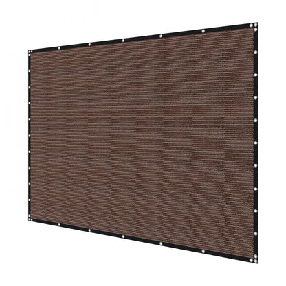 VEVOR 90% Sun Shade Cloth Privacy Screen 305 x 366 cm for Patio Garden (Brown)