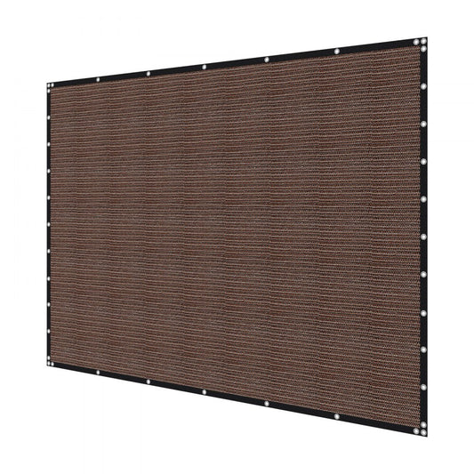 VEVOR 90% Sun Shade Cloth Privacy Screen 305 x 366 cm for Patio Garden (Brown)