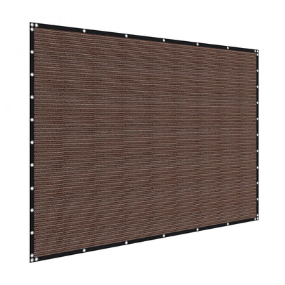 VEVOR 90% Sun Shade Cloth Privacy Screen 305 x 366 cm for Patio Garden (Brown)