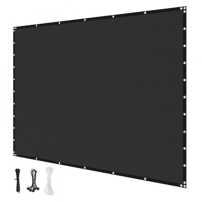 VEVOR 90% Sun Shade Cloth Privacy Screen 305 x 366 cm for Patio Garden (Black)