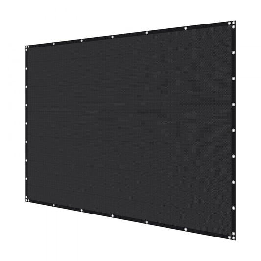 VEVOR 90% Sun Shade Cloth Privacy Screen 244 x 366 cm for Patio Garden (Black)
