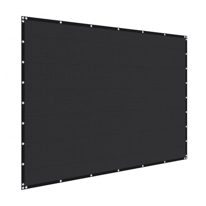 VEVOR 90% Sun Shade Cloth Privacy Screen 244 x 366 cm for Patio Garden (Black)
