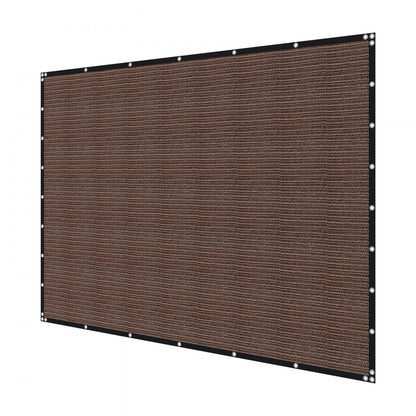 VEVOR 90% Sun Shade Cloth Privacy Screen 244 x 366 cm for Patio Garden (Brown)