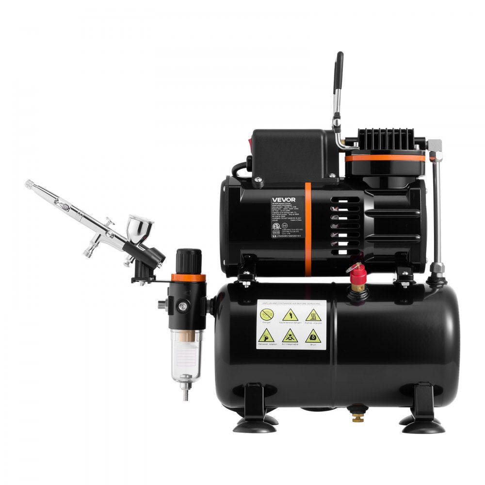 Airbrush Kit Air Brush Kit 1/6 HP Air Compressor Airbrush Tip Hose Tank