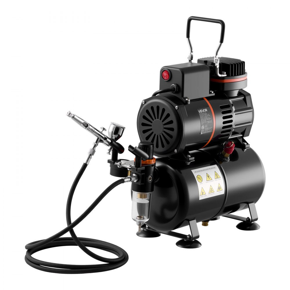 Airbrush Kit Air Brush Kit 1/6 HP Air Compressor Airbrush Tip Hose Tank