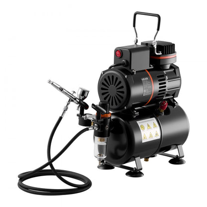 Airbrush Kit Air Brush Kit 1/6 HP Air Compressor Airbrush Tip Hose Tank