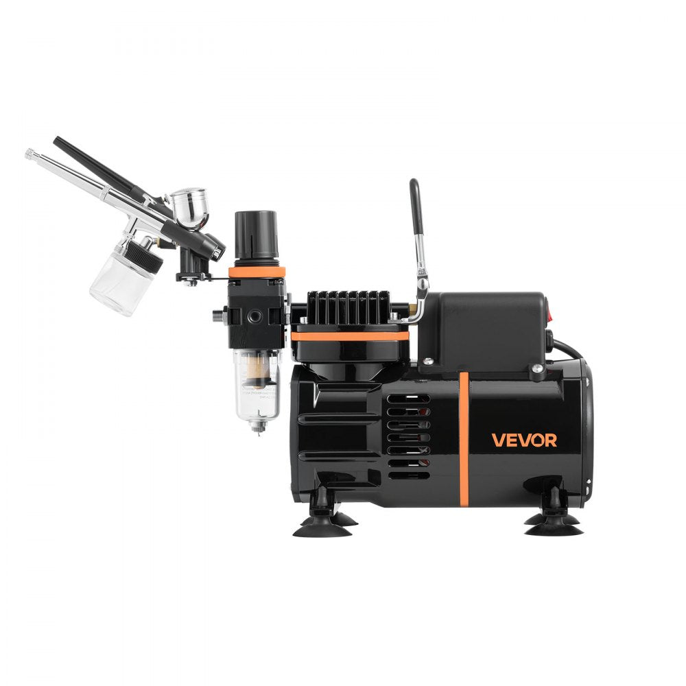 Airbrush Kit Air Brush Kit 1/6 HP Air Compressor 3 Airbrushes 3 Tips 2 Fan