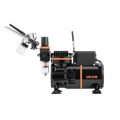 Airbrush Kit Air Brush Kit 1/6 HP Air Compressor 3 Airbrushes 3 Tips 2 Fan