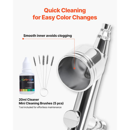 Airbrush Kit Air Brush Kit 1/6 HP Air Compressor 3 Airbrushes 3 Tips Tank