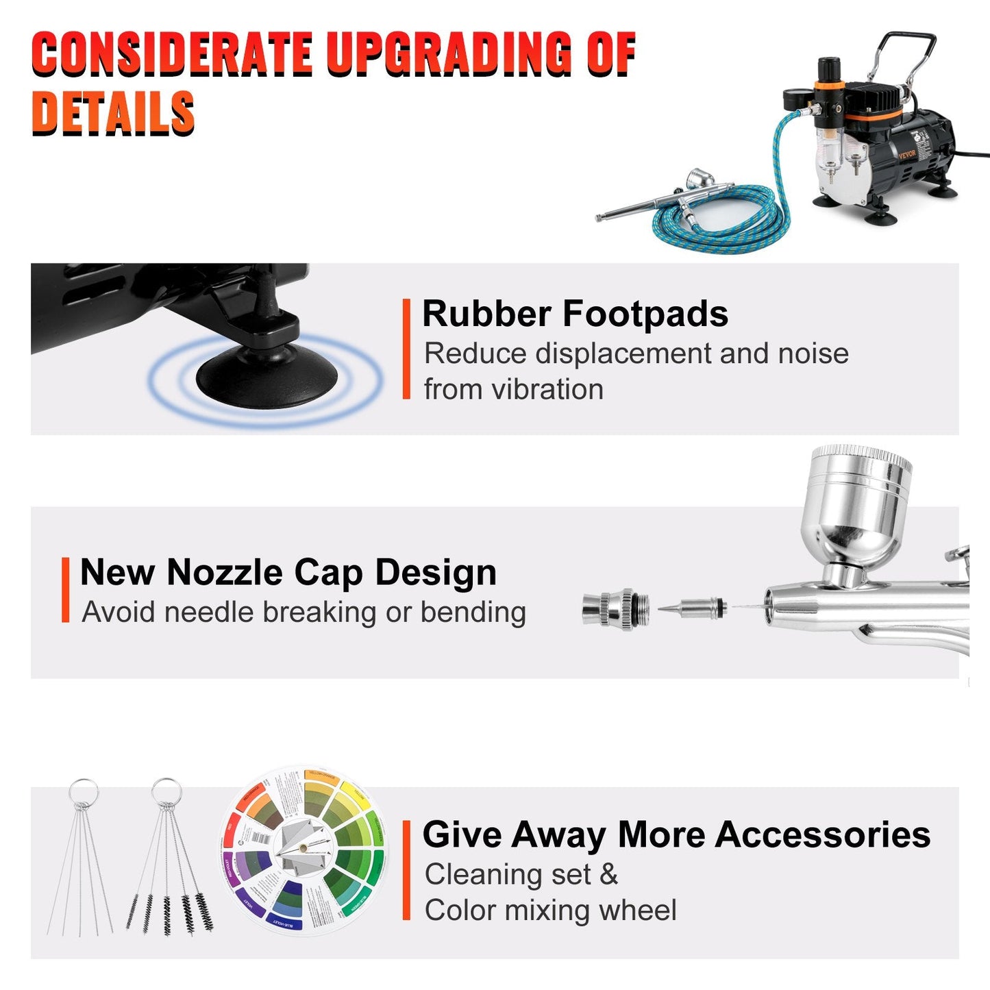 Dual-Action Airbrush Kit with Compressor for Art, Makeup, and Models
