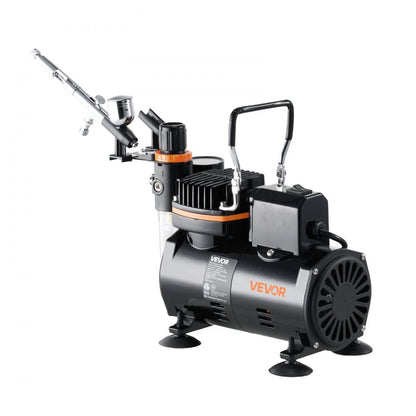 Airbrush Kit Air Brush Kit 1/6 HP Air Compressor 1 Airbrush 3 Tips Hose