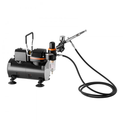 Airbrush Kit Air Brush Kit 1/6 HP Air Compressor 1 Airbrush 3 Tips Hose