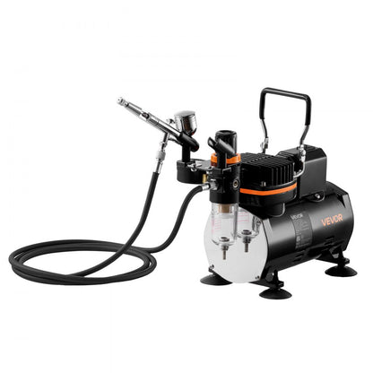 Airbrush Kit Air Brush Kit 1/6 HP Air Compressor 1 Airbrush 3 Tips Hose