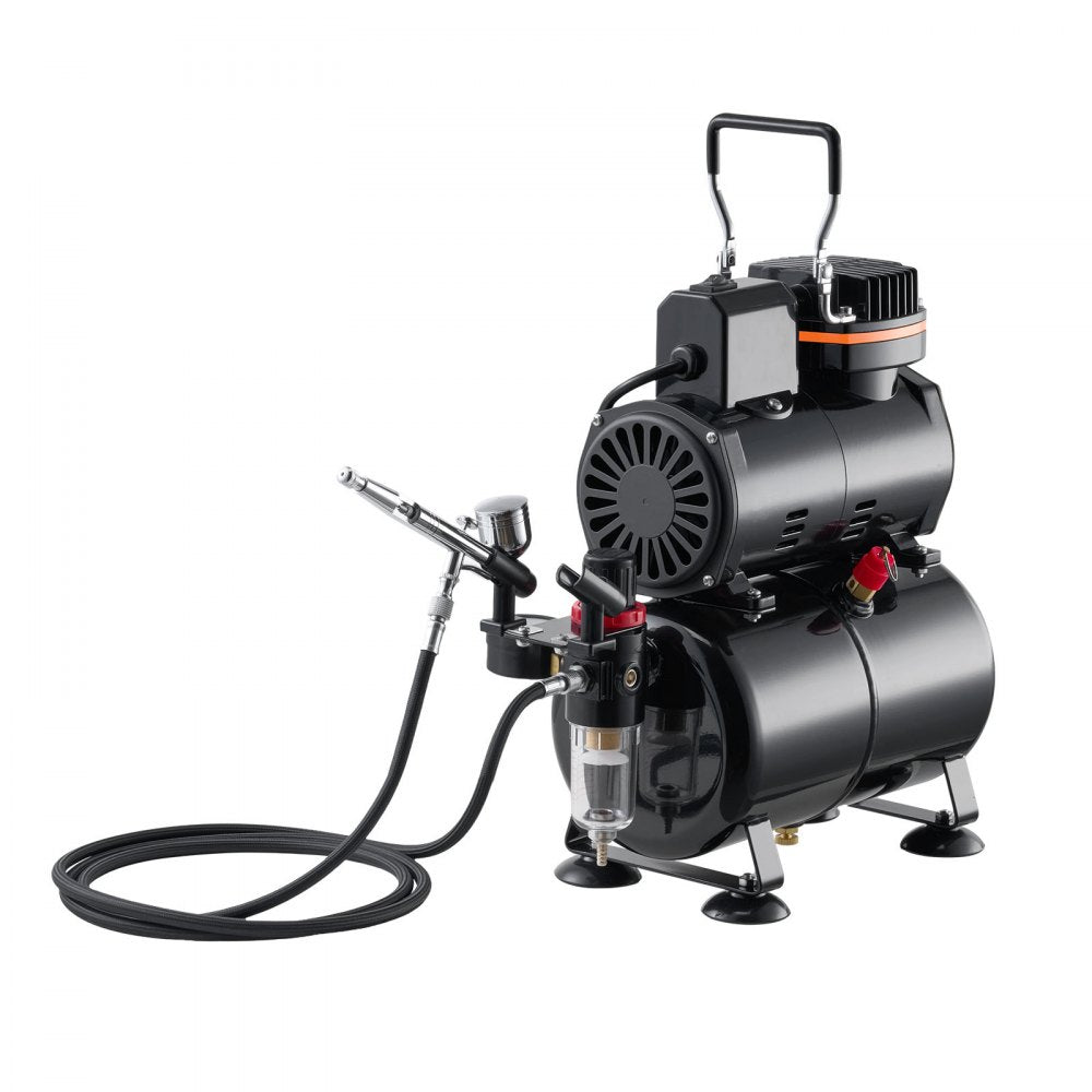 Airbrush Kit Air Brush Kit 1/6 HP Air Compressor Tank 1 Airbrush 3 Tips