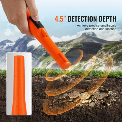 IP68 waterproof metal detector pinpointer explores underwater locations up to 10 meters deep