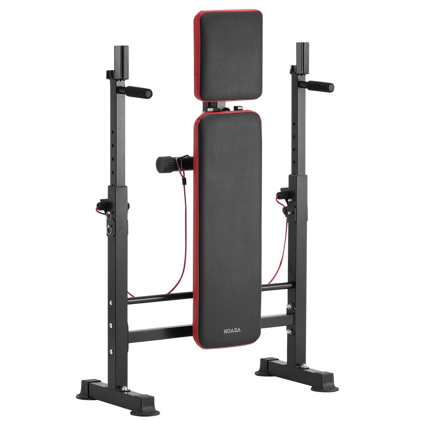 6-in-1 Weight Bench Set, 600lbs Adjustable Workout Bench Press, Exercise Sit up Bench for Home Gym Strength Training, Quick Folding Incline Decline Flat Bench
