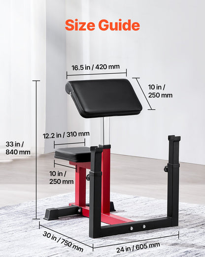 Weight Bench with Leg Extension, Strength Training Benches, Max load 440 LBS Home Gym Bench Fitness Equipment, Seated Arm Isolated Barbell Dumbbell Bicep Station, Workout Bench for Home Gym