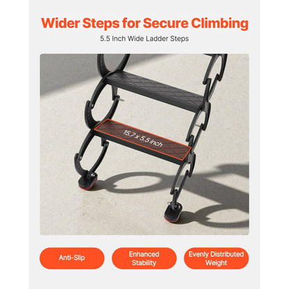 VEVOR Attic Ladder Wall-Mounted 660LBS/299.4KG Capacity for 9.5-10 ft Ceilings