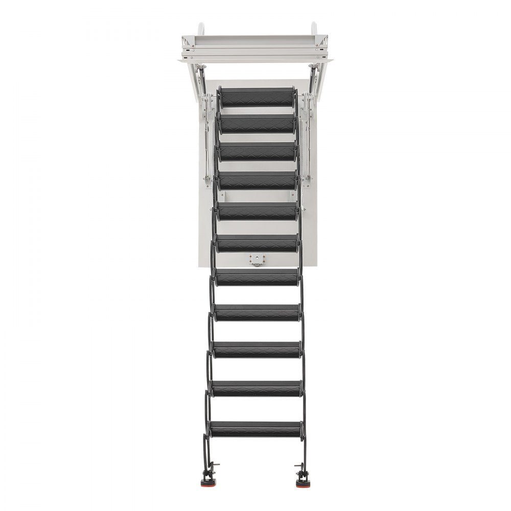 VEVOR Steel Attic Ladder Ceiling-Mounted Attic Stairs for 8.5-9.4 ft Ceilings