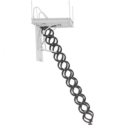 VEVOR Steel Attic Ladder Ceiling-Mounted Attic Stairs for 8.5-9.4 ft Ceilings
