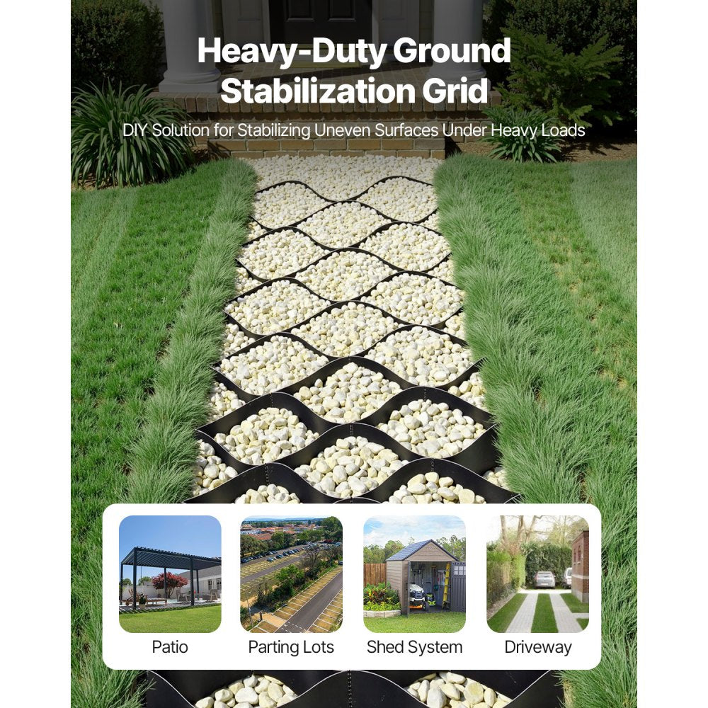 VEVOR Ground Grid 2-Inch Deep Geocell Grid 26.87x3.94FT / 8200x1200mm for Gravel