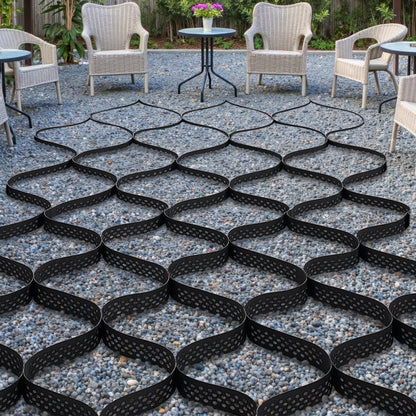 Ground Grid 3-Inch Deep Geocell Grid 24.93x9.52FT / 7600x2900mm for Gravel